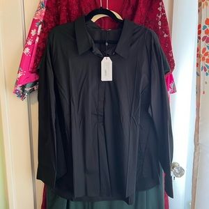 Universal Standard Elbe shirt, black